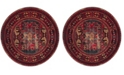 Safavieh Vintage Hamadan Red and Multi 6'7" x 6'7" Round Area Rug